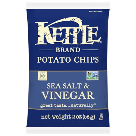 Kettle Foods Kettle Potato Chip Sea Salt & Vinegar 2 oz., PK24 108432
